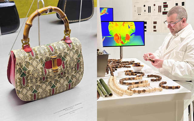 古驰手袋展，竹节包，意大利工坊