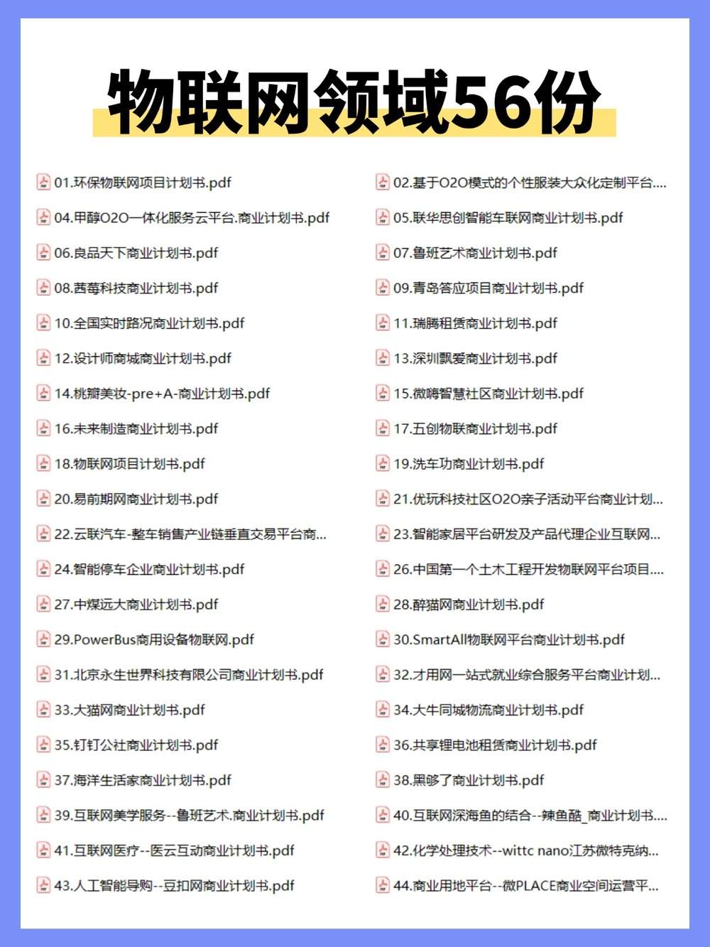14大领域商业计划书+千套Word模板+名企BP案例