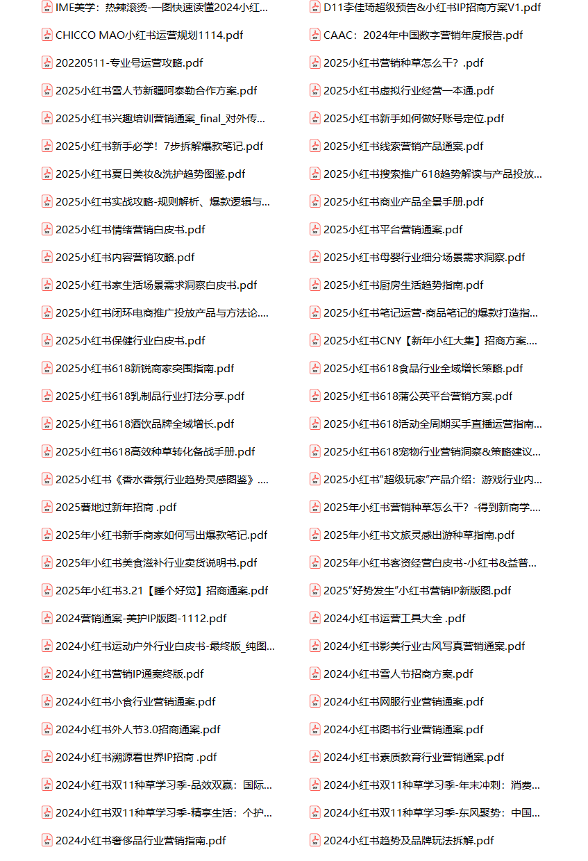 806份小红书运营方案全集+实操手册！从起号到变现全流程实战攻略