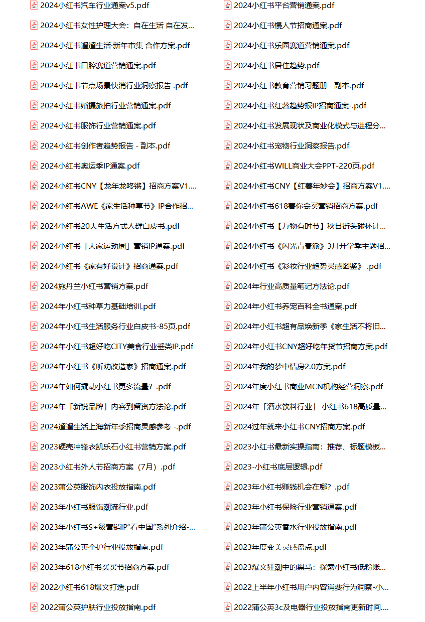 806份小红书运营方案全集+实操手册！从起号到变现全流程实战攻略