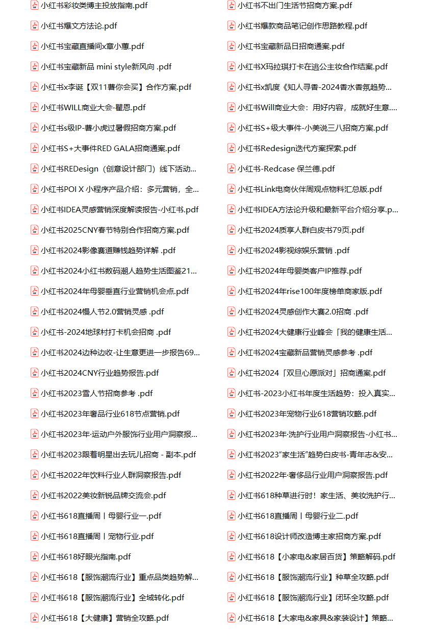 806份小红书运营方案全集+实操手册！从起号到变现全流程实战攻略