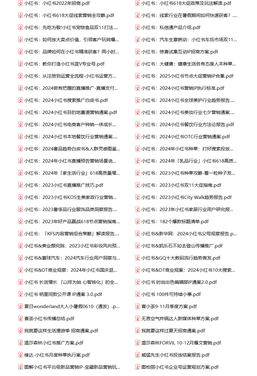 806份小红书运营方案全集+实操手册！从起号到变现全流程实战攻略