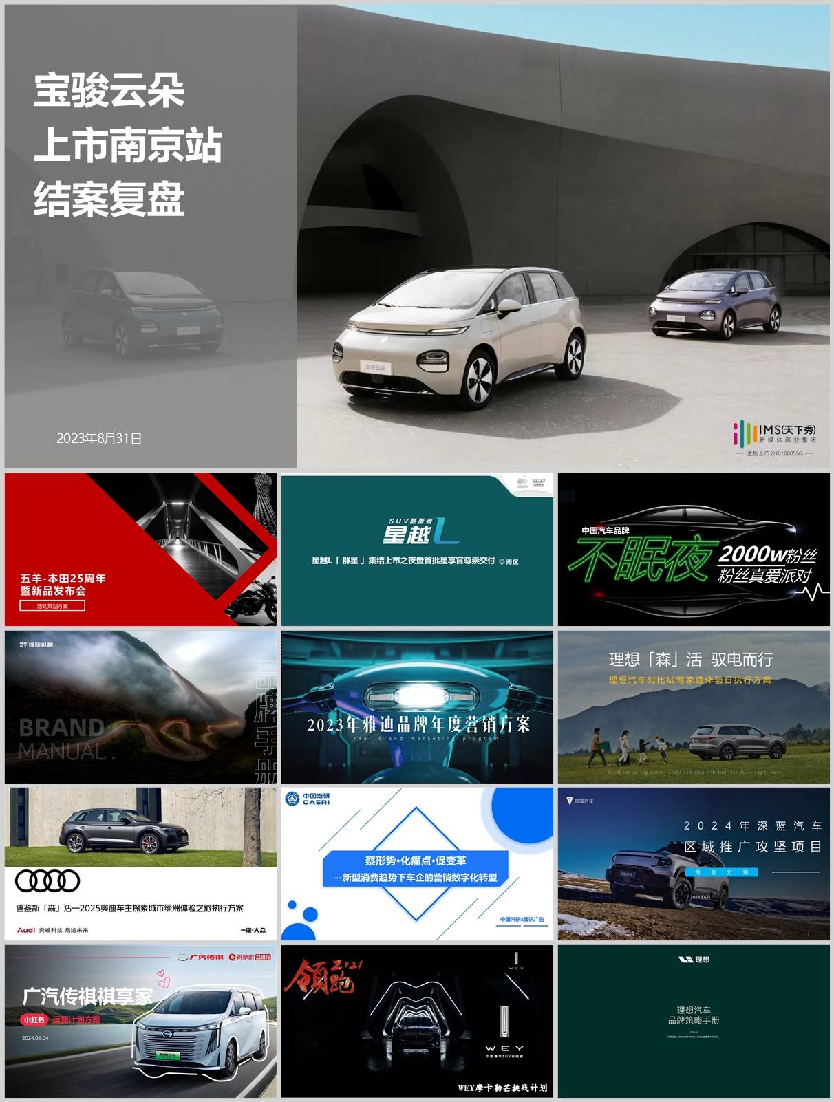 177份新车上市整合营销方案合集！涵盖汽车品牌策划/发布会/传播