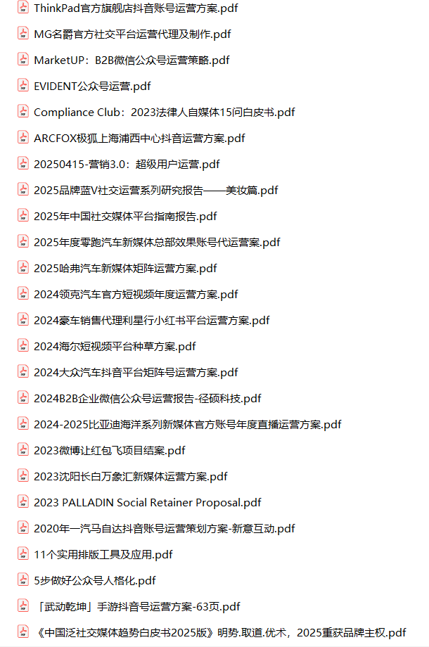 100份品牌新媒体账号运营方案合集，含抖音/微信/小红书等，PPT可编辑！